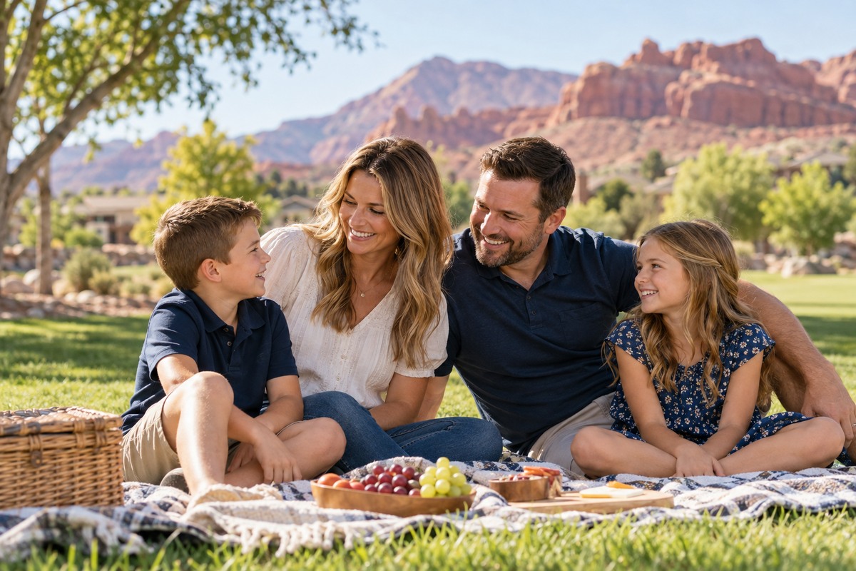 A family enjoying time together